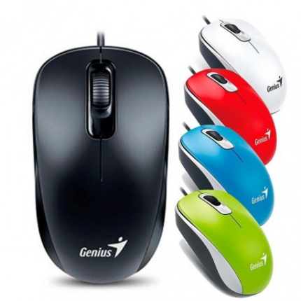 MOUSE GENIUS DX-110 USB OPTICO 1000 DPI COLORES